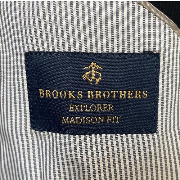 Brooks Brothers Blazer Mens 48R Blue Wool Blend Explorer Madison Fit Sports Coat - Picture 4 of 5